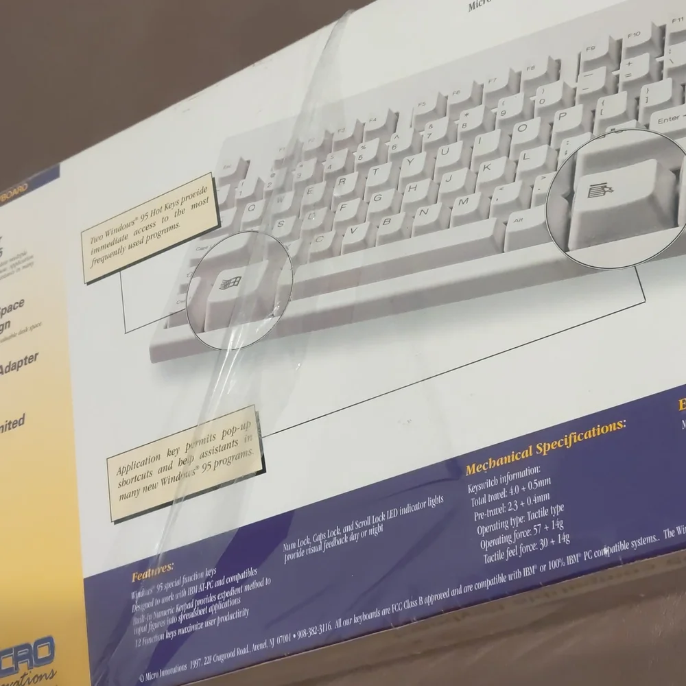 Micro innovations micro 2000 keyboard windows 95 new in package